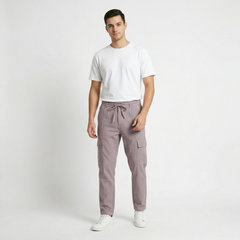 Zaahii Men's High Quality Linen Pants with Six Pockets Cargo Style