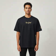 New York Embroidery Oversized Round Neck T-shirt