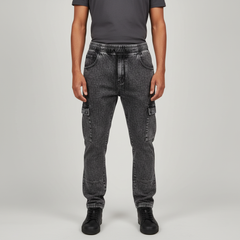 Neodreams Men's Denim Jogger Baggy Pants