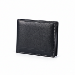 Jiangbao Men's Leather Black Wallets