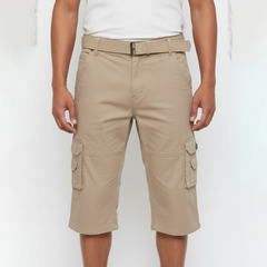 Cyborg Fashion Three-quarter Jogger Shorts with Belt