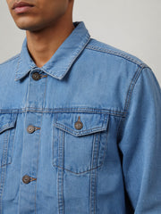 Boohoo High Quality Men's Blue Denim Shirt