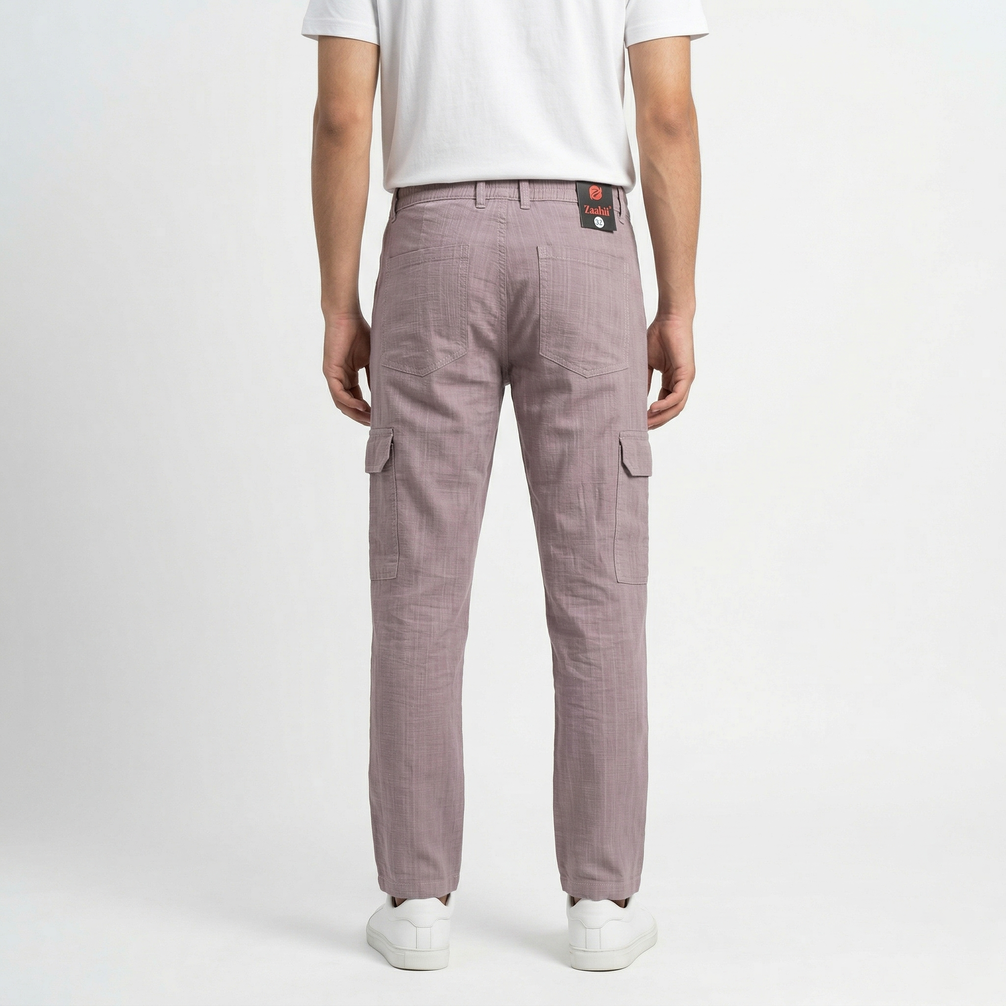 Zaahii Men's High Quality Linen Pants with Six Pockets Cargo Style
