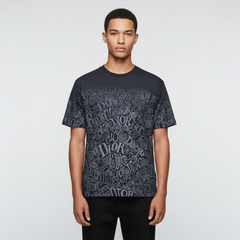 Dior Regular Fit Round Neck Printed T-shirt