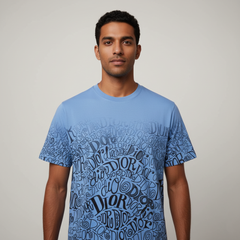 Dior Regular Fit Round Neck Printed T-shirt