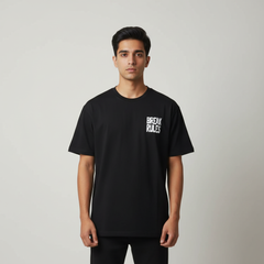 Ere Break Rules Printed Men's Oversized Round Neck T-Shirt