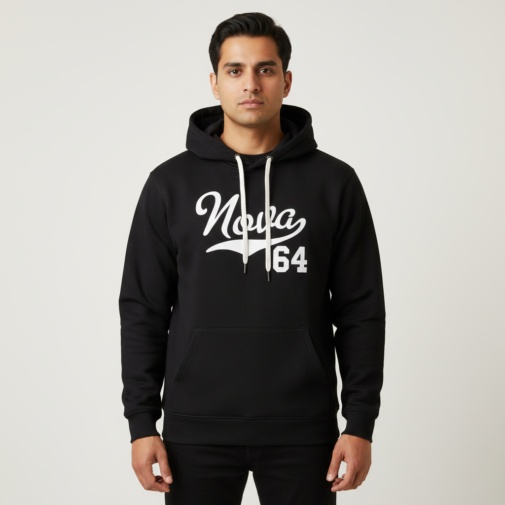 Art Men's Regular Hoody with Front Print Thick Material