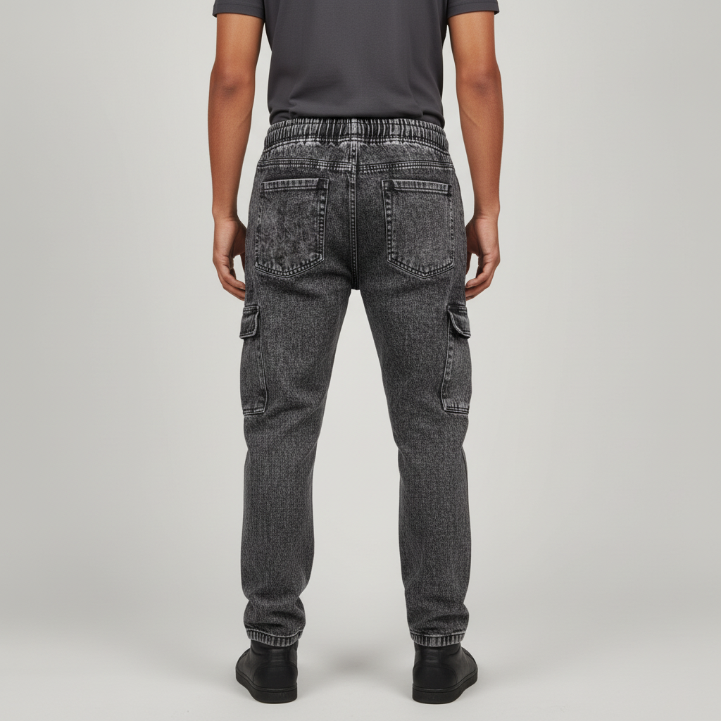 Neodreams Men's Denim Jogger Baggy Pants