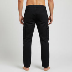 Azra Cargo Wide Leg Black Denim