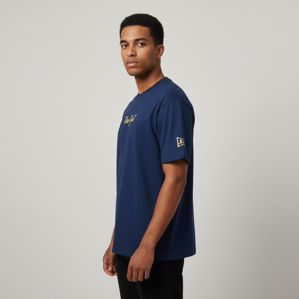 New York Embroidery Oversized Round Neck T-shirt