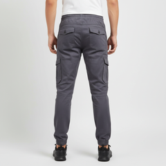 CF Men's Cotton Jogger Pants with Six Pockets, Thick Material