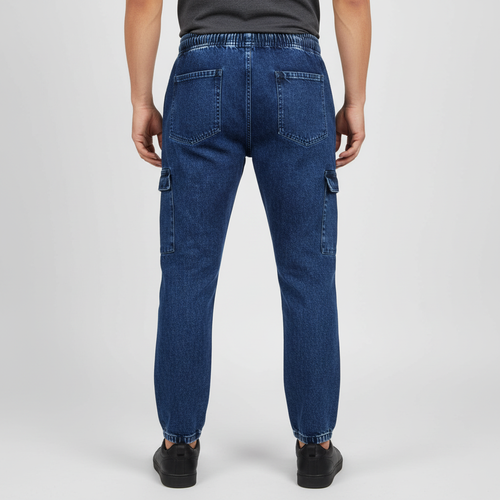 Neodreams Men's Denim Jogger Baggy Pants