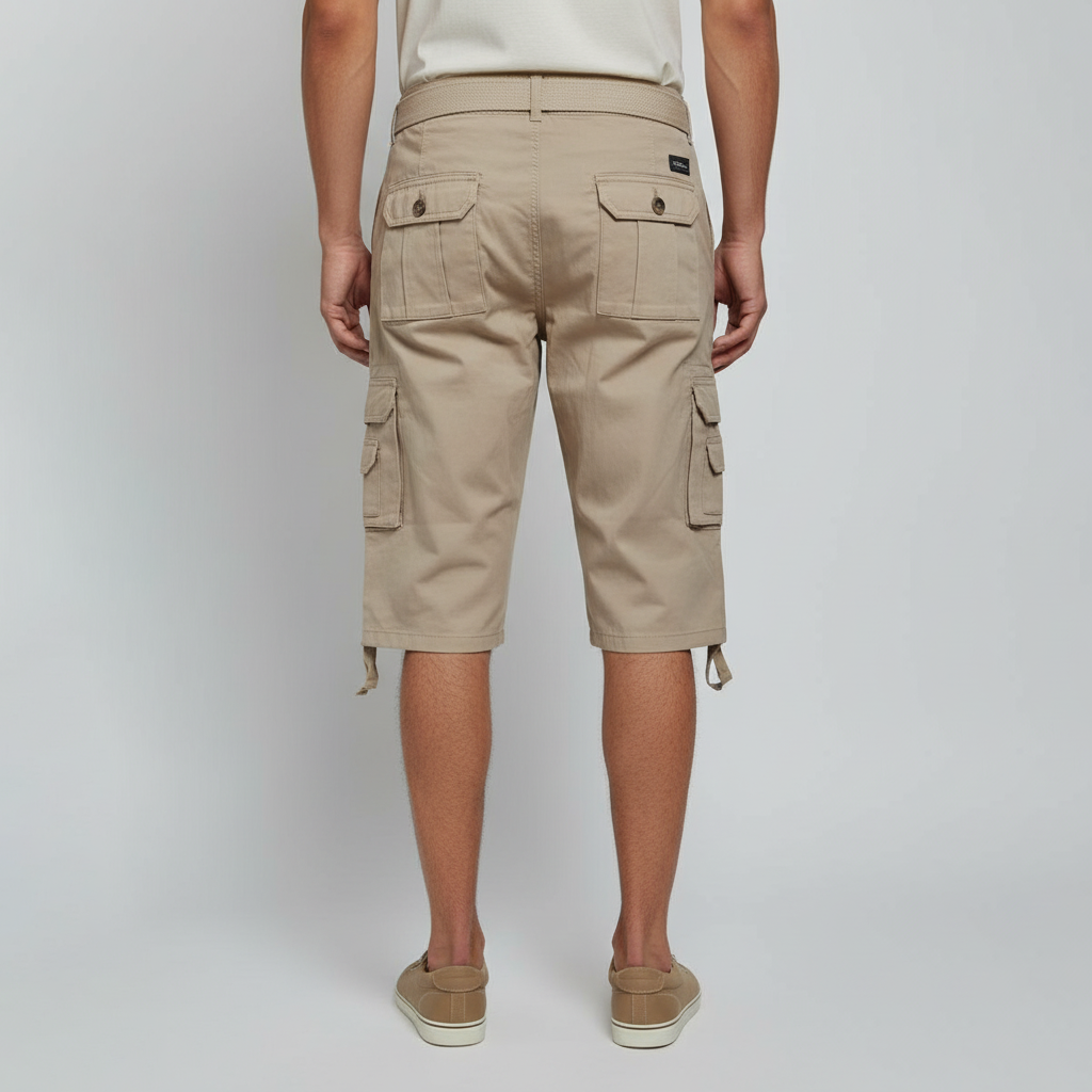 Cyborg Fashion Three-quarter Jogger Shorts with Belt