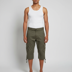 Cyborg Fashion Three-quarter Jogger Shorts with Belt