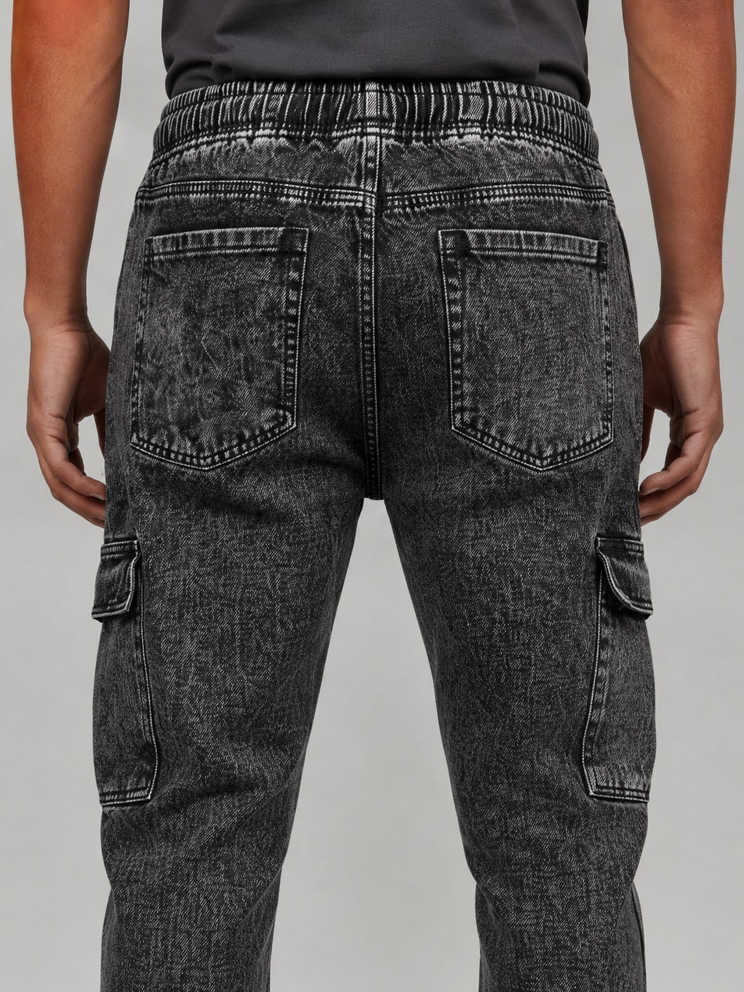 Neodreams Men's Denim Jogger Baggy Pants