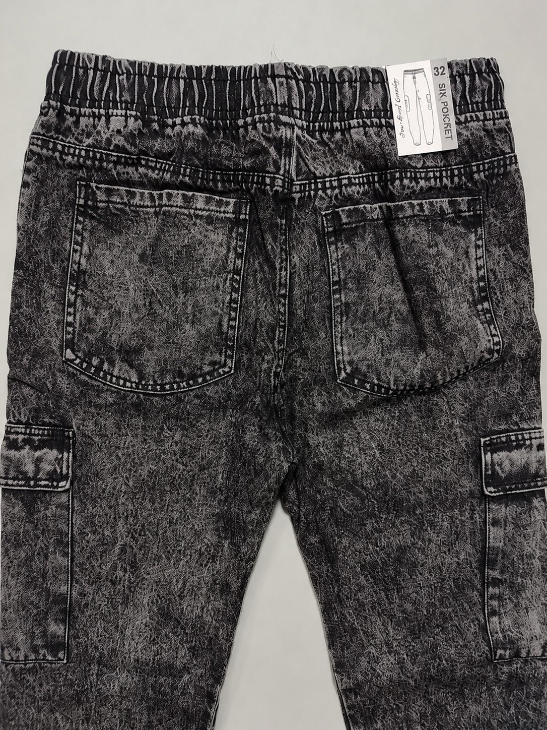 Neodreams Men's Denim Jogger Baggy Pants