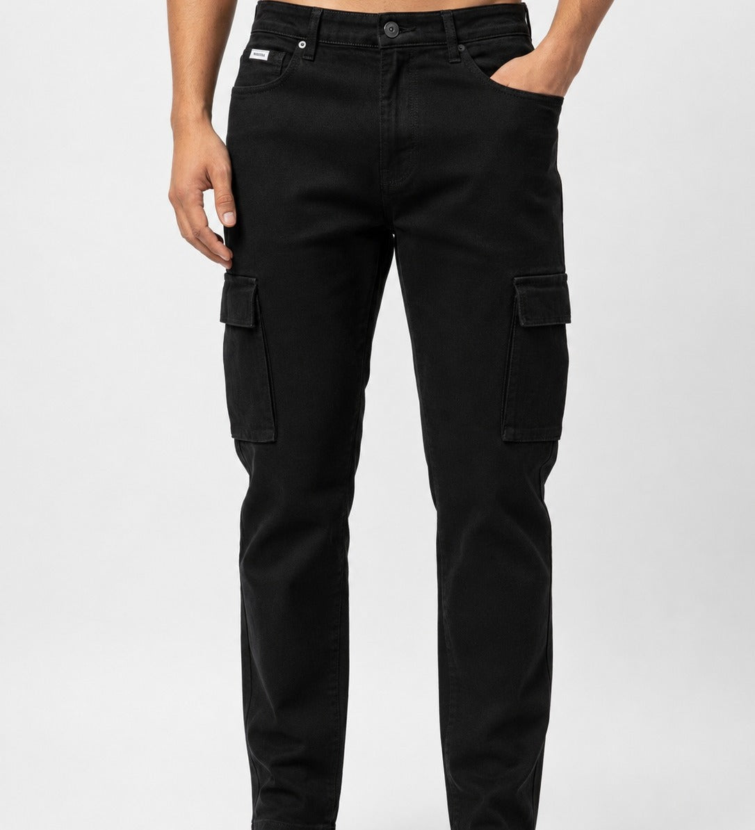 CF Men's Cotton Jogger Pants with Six Pockets, Thick Material