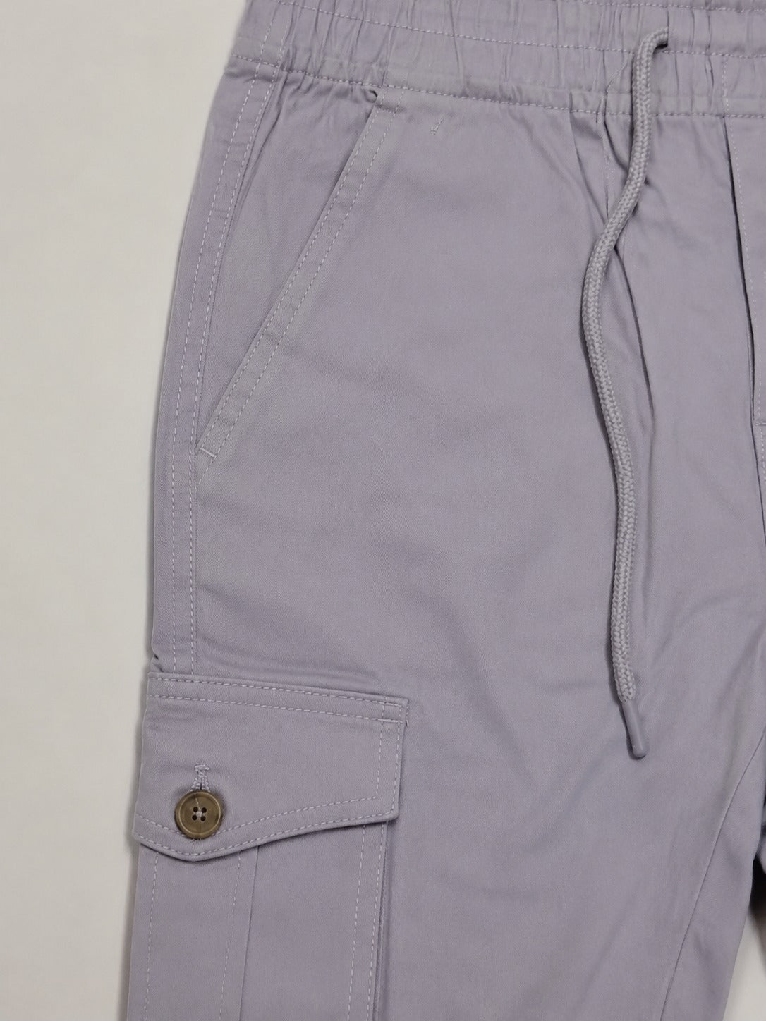 CF Men's Cotton Jogger Pants with Six Pockets, Thick Material