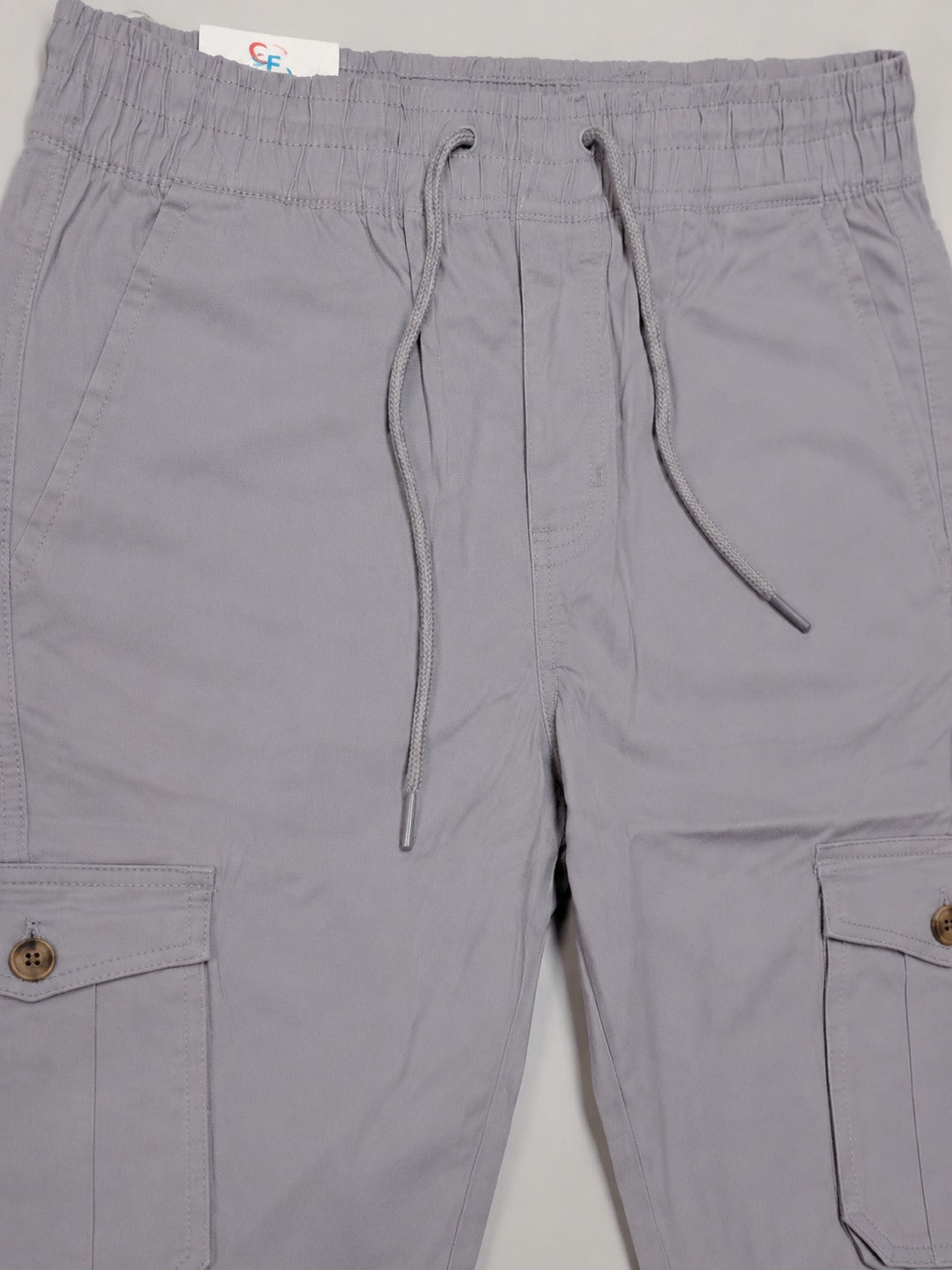 CF Men's Cotton Jogger Pants with Six Pockets, Thick Material
