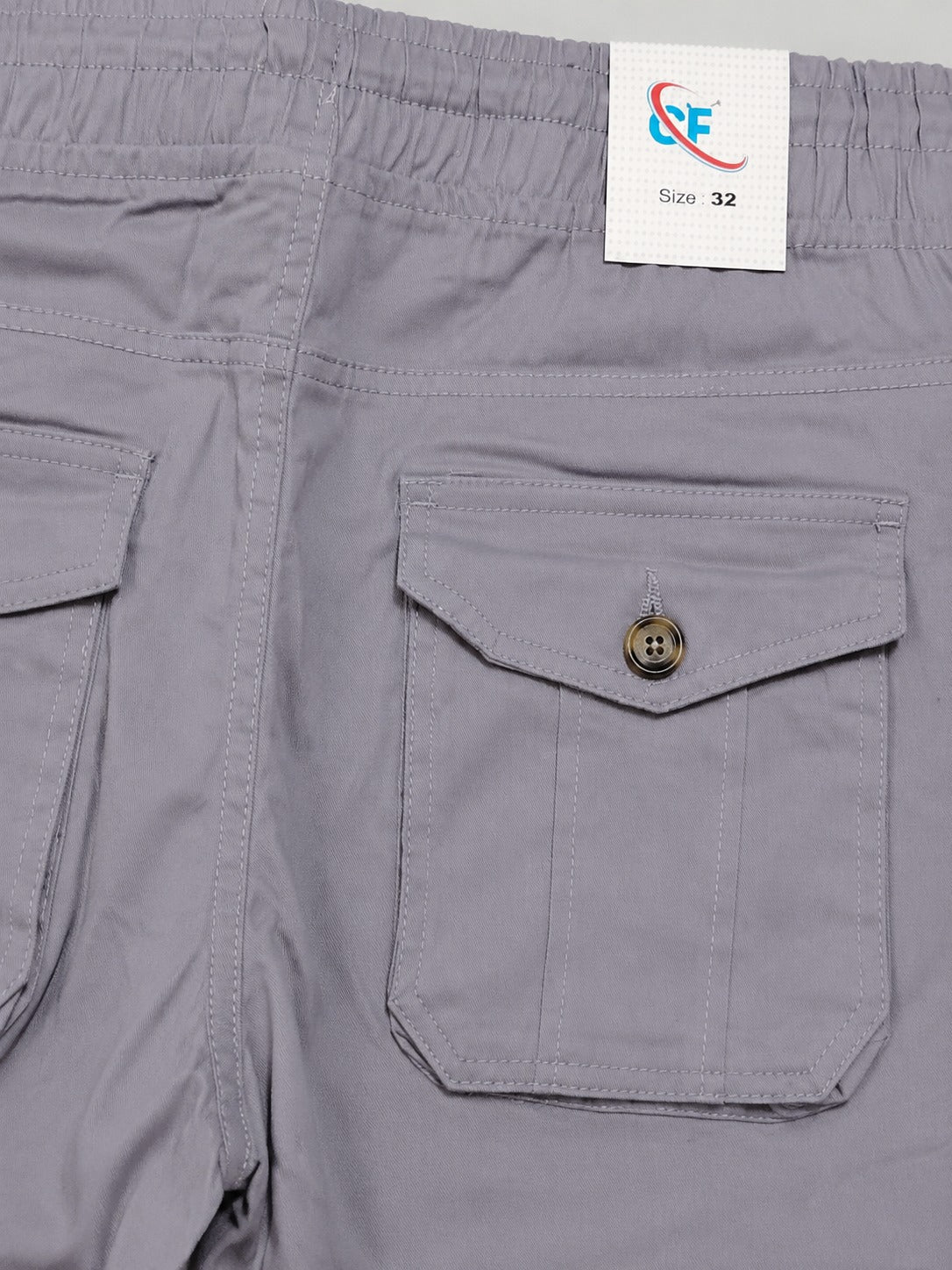 CF Men's Cotton Jogger Pants with Six Pockets, Thick Material