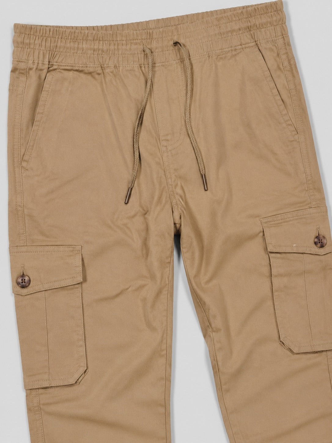 CF Men's Cotton Jogger Pants with Six Pockets, Thick Material