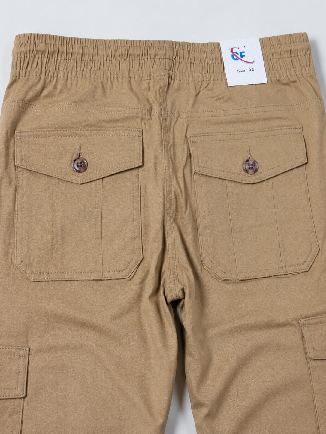 CF Men's Cotton Jogger Pants with Six Pockets, Thick Material