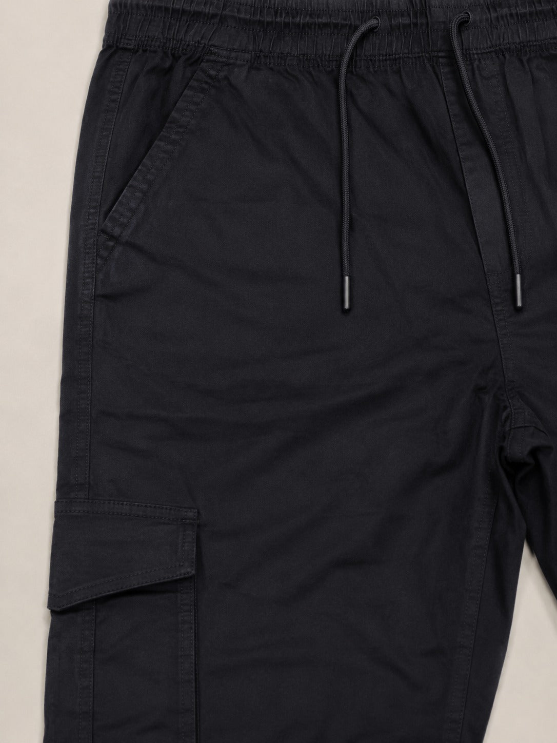 CF Men's Cotton Jogger Pants with Six Pockets, Thick Material