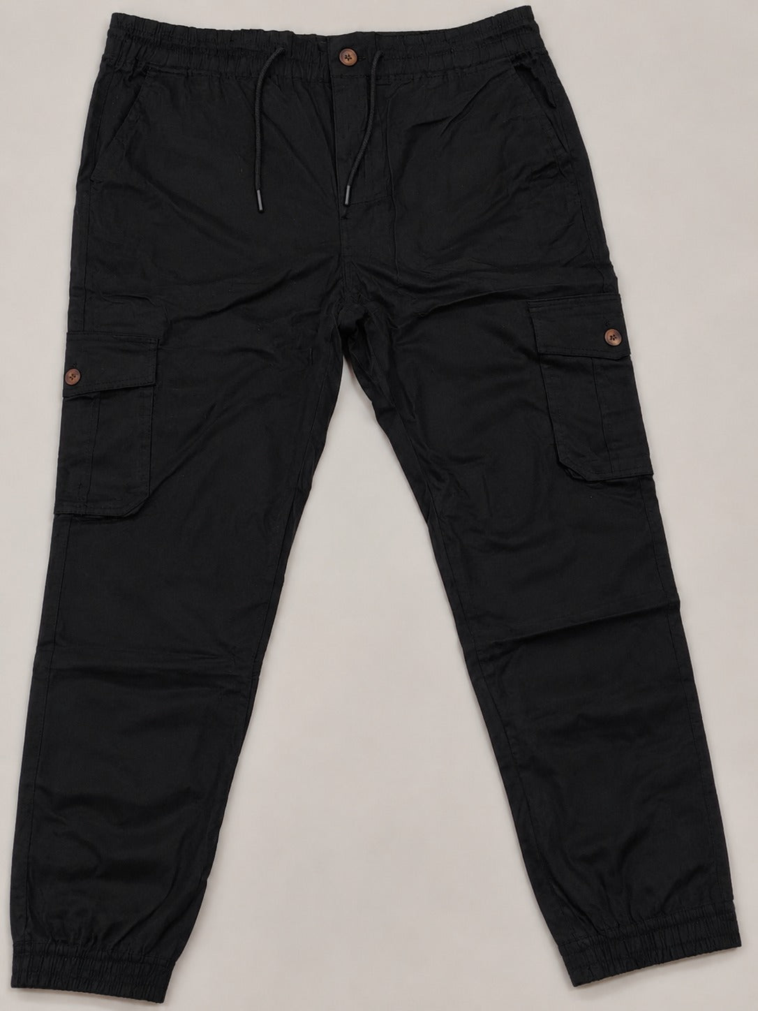 CF Men's Cotton Jogger Pants with Six Pockets, Thick Material