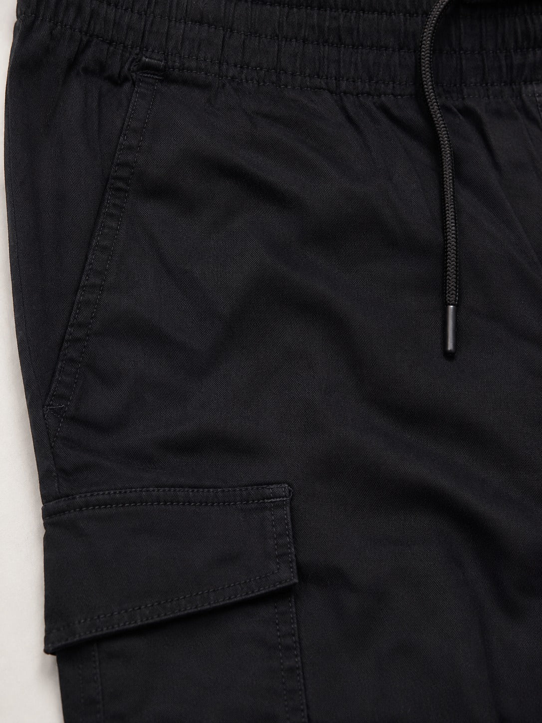 CF Men's Cotton Jogger Pants with Six Pockets, Thick Material