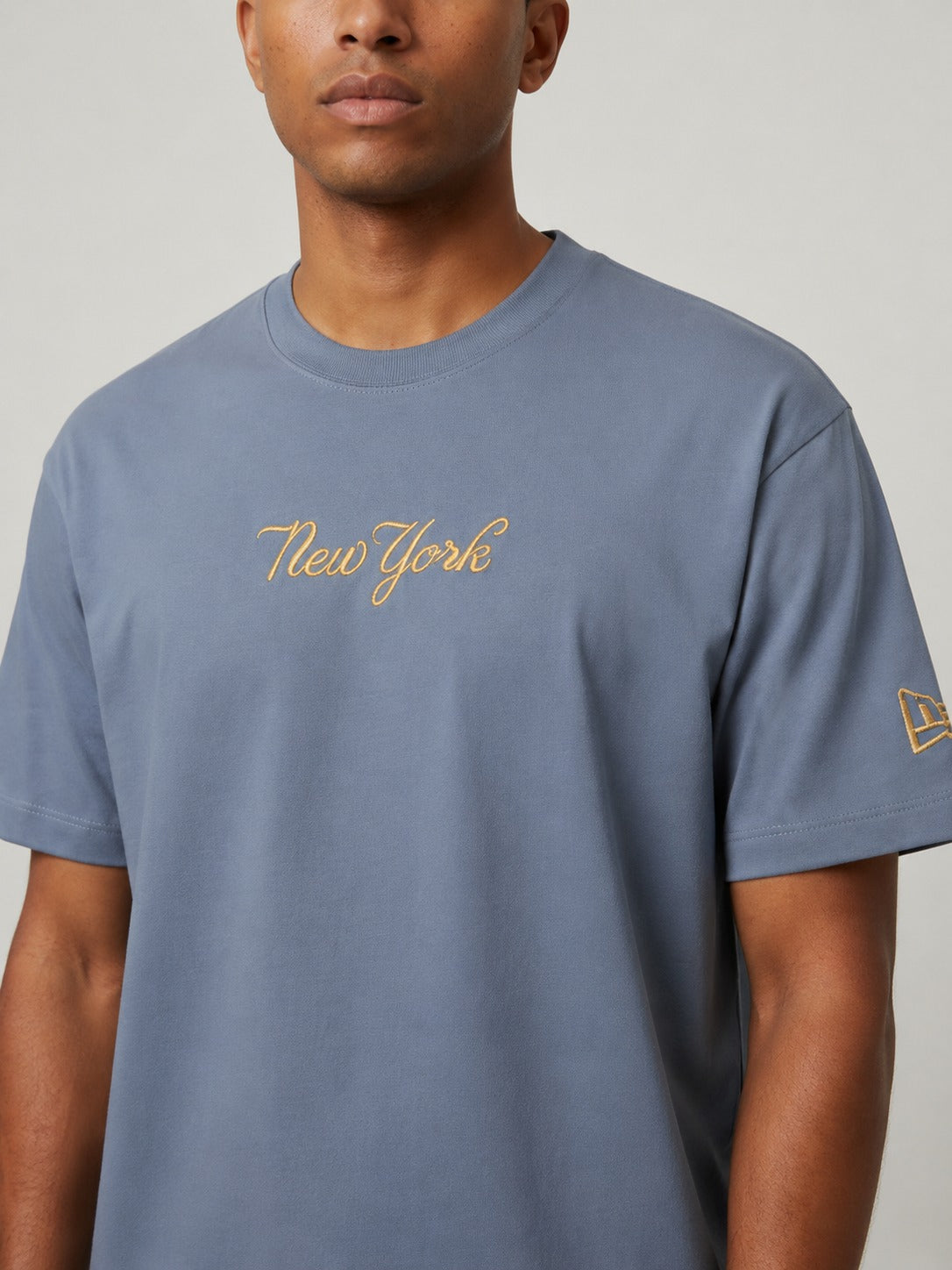 New York Embroidery Oversized Round Neck T-shirt