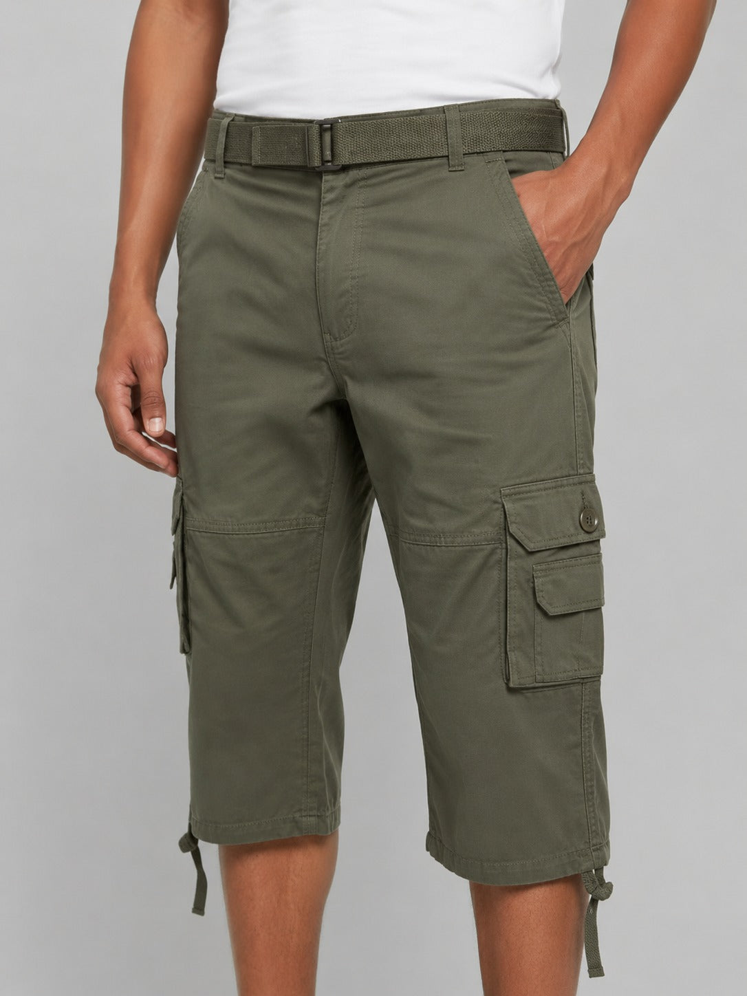 Cyborg Fashion Three-quarter Jogger Shorts with Belt