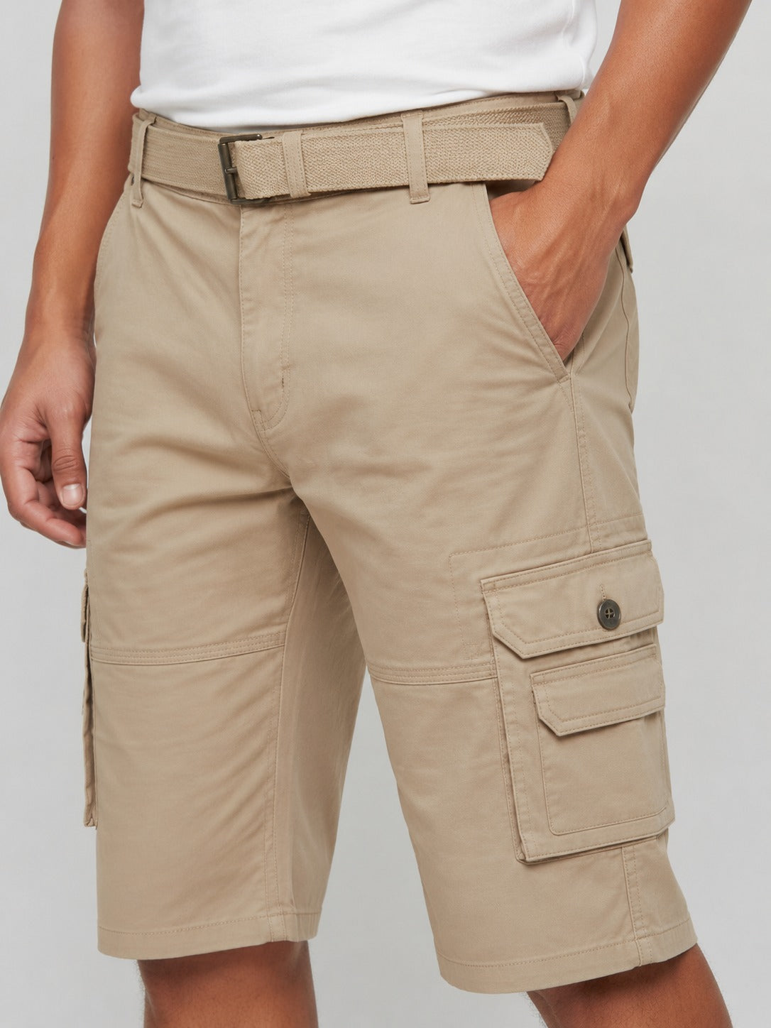 Cyborg Fashion Three-quarter Jogger Shorts with Belt